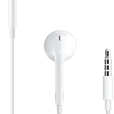 Apple EarPods Headphones with 3.5mm Plug. Microphone with Built-in Remote to Control Music, Phone Calls, and Volume. Wired Earbuds