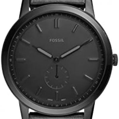 Fossil Minimalist Men’s Watch with Leather or Stainless Steel Band, Chronograph or Analog Watch Display with Slim Case Design