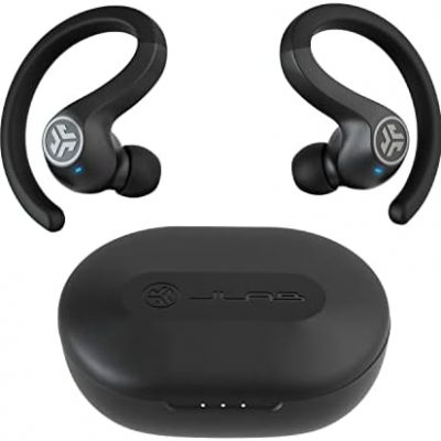 JLab JBuds Air Sport True Wireless Bluetooth Earbuds + Charging Case | Black | IP66 Sweat Resistance – Class 1 Bluetooth 5.0 Connection | 3 EQ Sound Settings JLab Signature, Balanced, Bass Boost