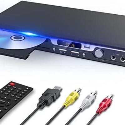 DVD Player, DVD Player for TV with USB/MIC Jack, All Region Free DVD CD Player with HDMI&RCA Cable, Remote, DVD Players with PAL/NTSC