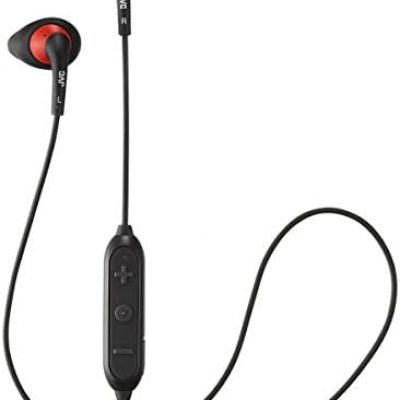 JVC Wireless Sweatproof Gumy Sport Bluetooth Wireless Earbud Nozzle, Black (HAEN10BTB)