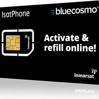 BlueCosmo IsatPhone SIM Card for Global Satellite Phone Prepaid or Monthly Service Plans – Inmarsat IsatPhone Pro and IsatPhone 2 – No Activation Fees – Online Activation & Account Management 24/7