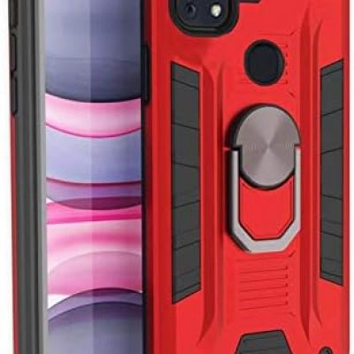 DAMONDY for ZTE Z6250 Case,ZTE Zmax 10 Case,Military Grade Shock Protective Kickstand 360 Ring Holder Defender Hybrid Hard Back Phone Cover Case for ZTE Z6250 -Red