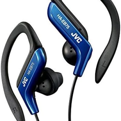 Clip Style Headphone Blue Lightweight and Comfortable Ear Clip. Splash Proof Water resistant Powerful Sound with Bass Boost JVC HAEB75BA