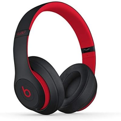 Beats Studio3 Wireless Noise Cancelling Over-Ear Headphones – Apple W1 Headphone Chip, Class 1 Bluetooth, 22 Hours of Listening Time, Built-in Microphone – Defiant Black-Red (Latest Model)