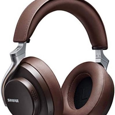 Shure AONIC 50 Wireless Noise Cancelling Headphones, Premium Studio-Quality Sound, Bluetooth 5 Wireless Technology, Comfort Fit Over Ear, 20 Hours Battery Life, Fingertip Controls – Brown