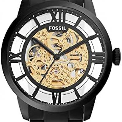 Fossil Townsman Men’s Automatic Watch with Mechanical Movement and Skeleton Dial