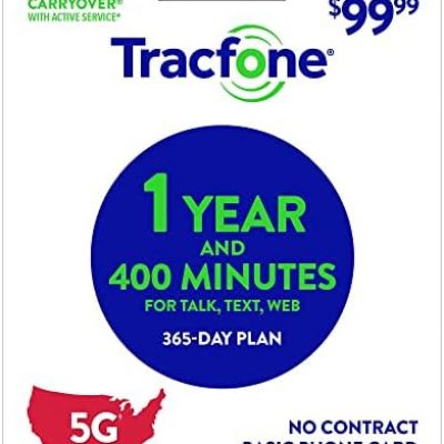 Tracfone 1 Year Prepaid Wireless Phone Plans – Pay As You Go