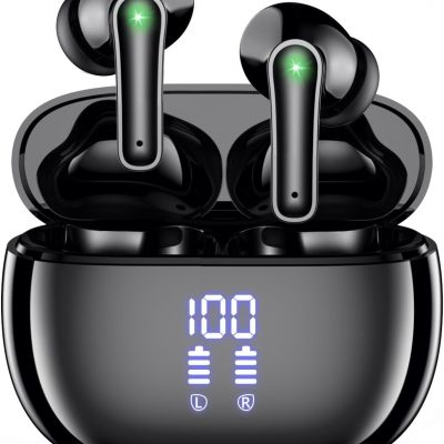 DIUARA Wireless Earbuds V5.3 Bluetooth Headphones 48 Hrs Playtime with LED Power Display Charging Case, IPX5 Waterproof Deep Bass Stereo Earphones with Mic for Android iOS Cell Phone