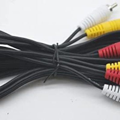 Eeejumpe RCA 6 FT Audio/Video Composite Cable DVD/VCR/SAT Yellow/White/RED CONNECTORS