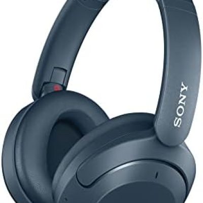 Sony WH-XB910N Extra BASS Noise Cancelling Headphones, Wireless Bluetooth Over The Ear Headset with Microphone and Alexa Voice Control, Blue (Amazon Exclusive)