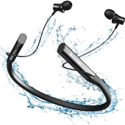 YATWIN Bluetooth Headphones,V5.3 Wireless Headset Noise Cancelling, IPX7 Waterproof Bluetooth Earbuds, 30Hrs Playtime Wireless Earbuds with Mic for Sports, Immersive Bass, 10mm Drivers in-Ear Earbuds