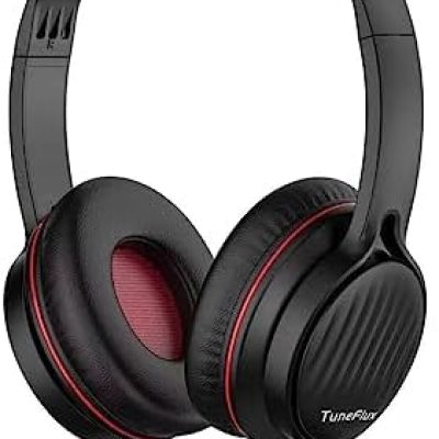 TuneFlux Kids Headphones, Toddler Headphones with Safe Volume Limiter 85dB, Wired School Headphones for Kids with Adjustable and Flexible Design for Boys and Girls-Black