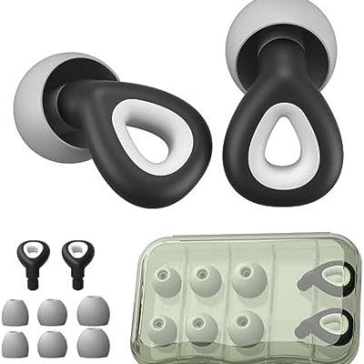 Ear Plugs for Sleeping Noise Cancelling Reusable Soft Silicone Snoring Blocking EarPlugs with Compact Storage Case Ear Plugs for Concert, Sleeping, Snoring and Work