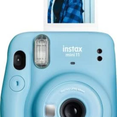 Fujifilm Instax Mini 11 Instant Camera – Sky Blue , 4.8″ x 4.2″ x 2.6″