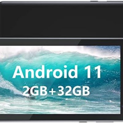 BYANDBY Tablet 7 inch Android 11.0 Tablet, 32GB ROM （128GB Expand）, Quad-Core, WiFi, GMS, Dual Camera, Educational, Games （Black）