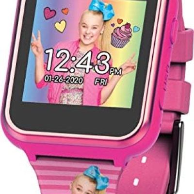 Accutime Kids Nickelodeon JoJo Siwa Educational Learning Touchscreen Smart Watch Toy for Girls, Boys, Toddlers – Selfie Cam, Learning Games, Alarm, Calculator, Pedometer & More (Model: JOJ4128AZ)