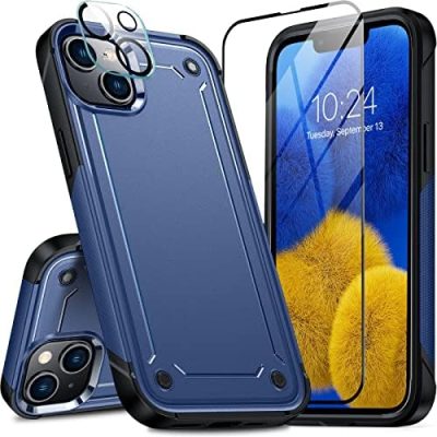 Oneagle for iPhone 14 Plus Case, [4 in 1] iPhone 14 Plus Phone Case with [9H HD Screen Protector+Camera Lens Protector][10FT Military Dropproof] Shockproof Heavy Duty Daily Use Case for iPhone 14 Plus